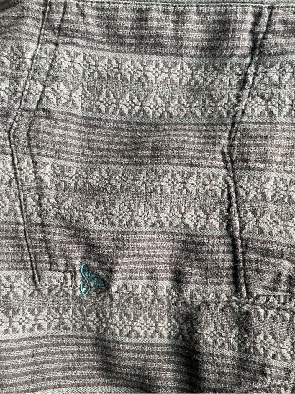Prana Short-Sleeve Button-Up Shirt in Charcoal Gray - Picture 4 of 10